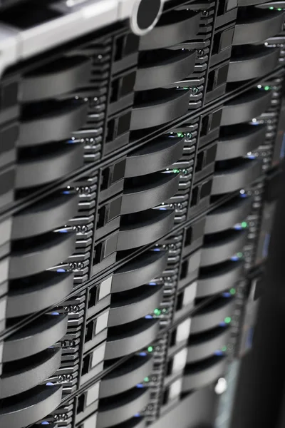San Storage Hard Drives In Large Data Center — Stock Photo, Image