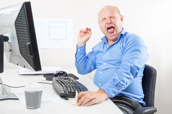 Office worker screaming — Stock Photo, Image