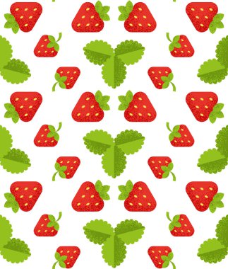 Renkli vektör çilek dikişsiz yaz şablonu