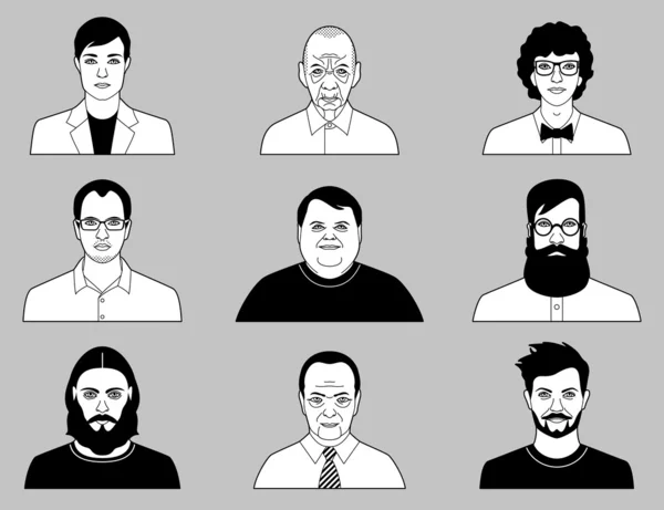 Hombres iconos — Vector de stock