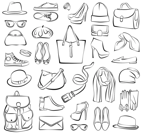 Accesorios de moda — Vector de stock