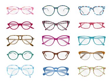 Colorful glasses clipart