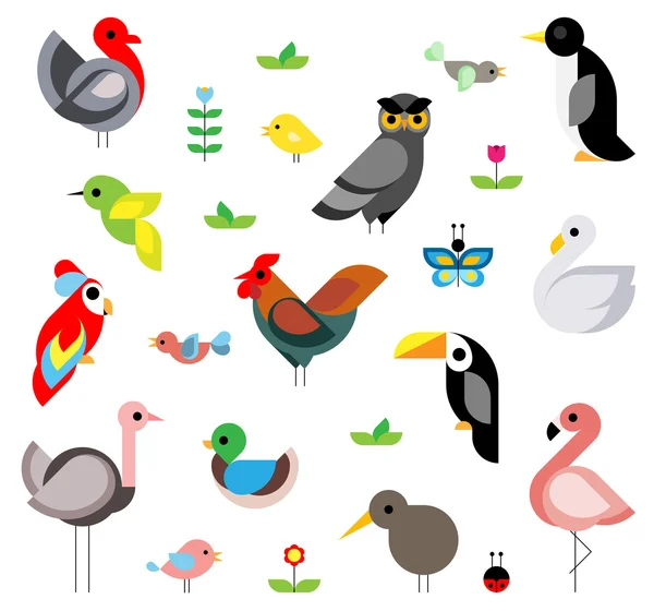 Aves — Vector de stock