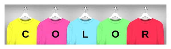 Sweatshirts on the hanger — Stock Vector