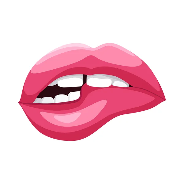 Female mouth biting her lips Stock Vector Image by ©marzacz #88315786