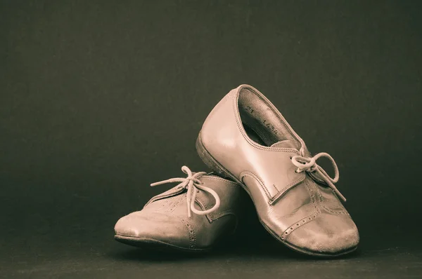 Staré boty hnědé batole Stock Obrázky