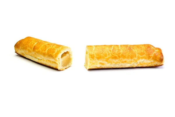 Two pieces of an almond bar — Stock Photo, Image