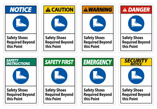Safety Shoes Required Point — Stock Vector