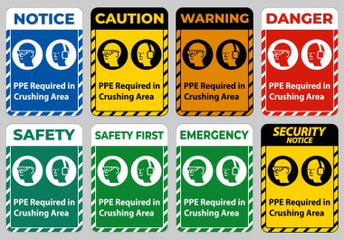 Beyaz Arkaplanda Ezici Alan İzolasyonu için PPE İmzası Gerekli 