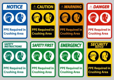 Beyaz Arkaplanda Ezici Alan İzolasyonu için PPE İmzası Gerekli 