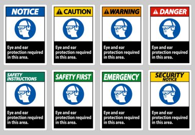 Bu alanda göz ve kulak koruması gereklidir. 