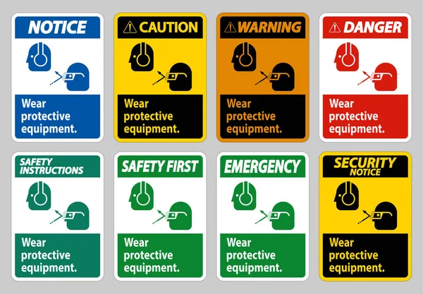 Use Equipo Protección Con Gafas Gráficos Gafas — Archivo Imágenes Vectoriales