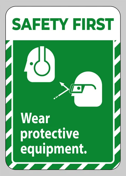 Защитное Оборудование Защитными Очками Графикой Очках — стоковый вектор
