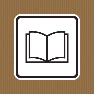 Hiçbir kitap simgesi okunmuyor. Beyaz Arkaplanda İzolasyon İmzala, Vektör Resimleri