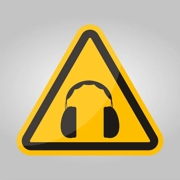 Ear Protection Required Sign Isolate White Background Vector Illustration Eps — 스톡 벡터