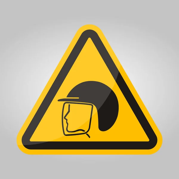 Носите Защитный Шлем Символ Изоляции Белом Фоне Векторная Иллюстрация Eps — стоковый вектор