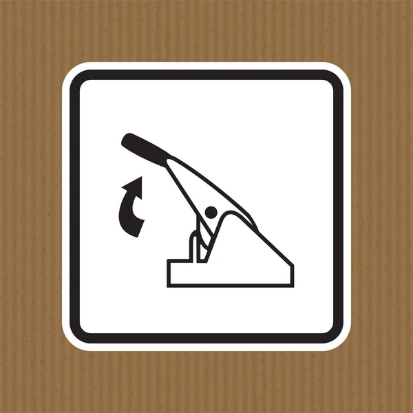 Tirez Signe Symbole Frein Stationnement Isoler Sur Fond Blanc Illustration — Image vectorielle
