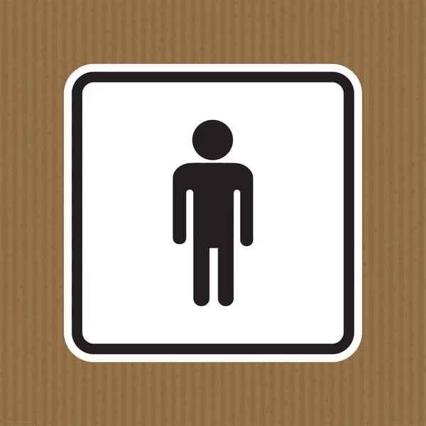 Prohibir Las Personas Permitidas Entrar Ningún Hombre Signo Entrada Aislar — Vector de stock