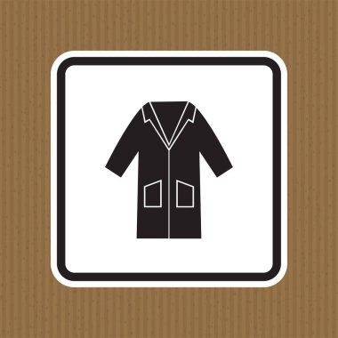 PPE Simgesi. Önlük Sembol İşareti İzole Ekle Beyaz Arkaplanda, Vektör Resimleme EPS.10