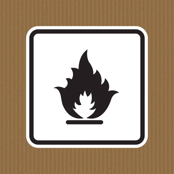 Beware Flammable Gas Symbol Isolate White Background Vector Illustration Eps — Stock Vector