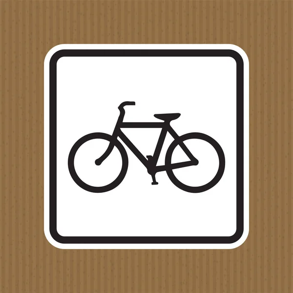 Cykel Traffic Warning Sign Isolerad Vit Bakgrund Vektor Illustration — Stock vektor