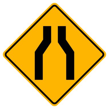 Yol Trafik Sembolü İşaretinin Azaltılması Beyaz Arkaplanda İzole Edildi, Vektör İllüzyonu