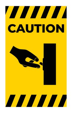 Tedbir Kapatma İşareti Beyaz Arkaplanda İzole Edildi