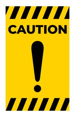 Beyaz Arkaplanda Uyarı İşareti İzole Et