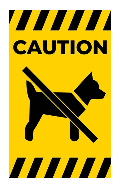 Vorsicht Kein Hundesymbol Schild — Stockvektor