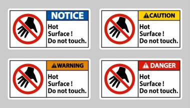 Sıcak Yüzey Beyaz Arkaplana Dokunma