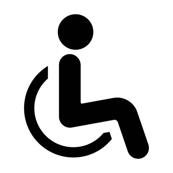 Símbolo Internacional Acesso Uma Pessoa Uma Cadeira Rodas — Vetor de Stock