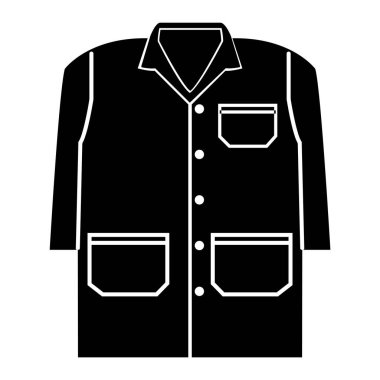 Sembol Beyaz Arkaplanda Bir Önlük Giyin