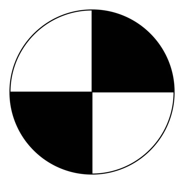 Signe Symbole Centre Gravité Sur Fond Blanc — Image vectorielle