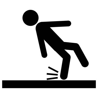 Beware Slippery Surface Symbol Isolate On White Background clipart