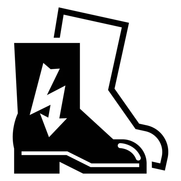 Symbol Nosit Elektrické Boty Podepsat Izolovat Bílém Pozadí — Stockový vektor