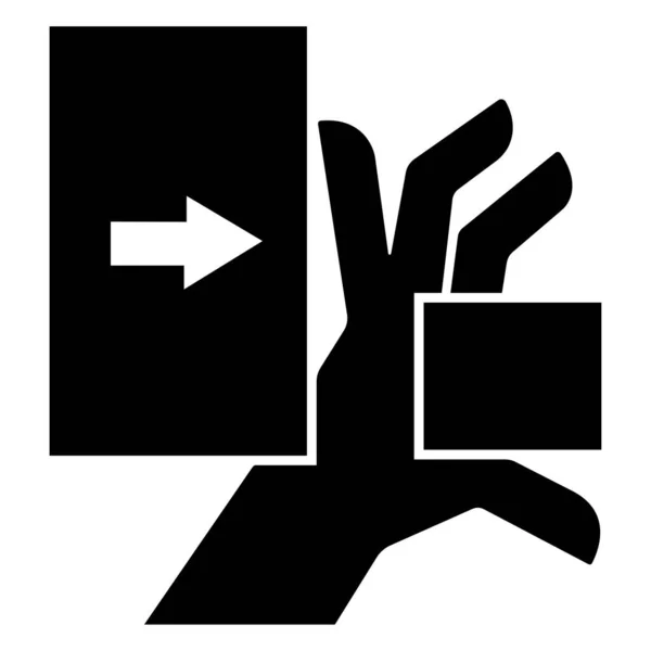 Hand Krossa Kraft Från Vänster Symbol Tecken — Stock vektor