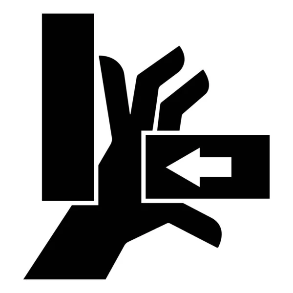 右のシンボルサインから手クラッシュ力 — ストックベクタ