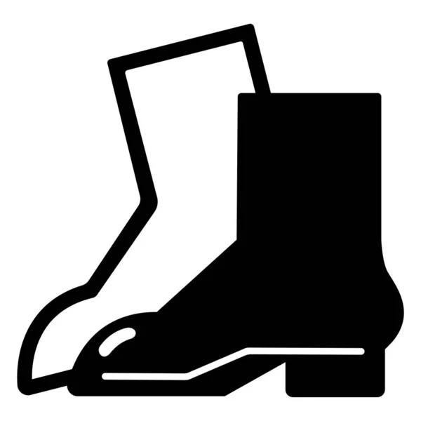 Symbol Nosit Značku Ochrany Nohy Izolovat Bílém Pozadí — Stockový vektor