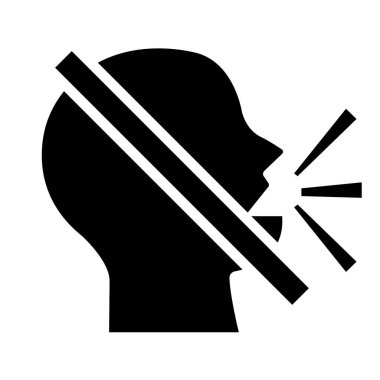 Beyaz Arkaplanda Sessizlik Sembolünü Koru