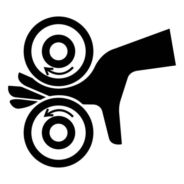 Hand Entangle Bal Szimbólum Jel Fehér Háttér — Stock Vector