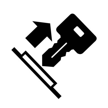 Beyaz Arkaplanda Anahtar Sembol İşaretini İzole Et, Vektör Resimleri EPS.10