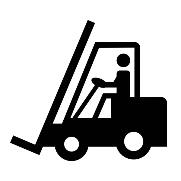 Warning Operate Forklift — Stock Vector