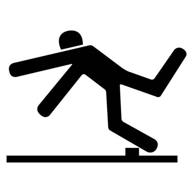 Dikkat Trip Tehlike Sembolü Beyaz Arkaplanda İzolasyon