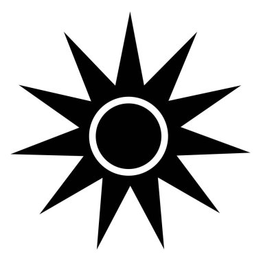 Beyaz Arkaplanda Optik Radyasyon Sembolü İzolasyonu, Vektör Resimleme EPS.10