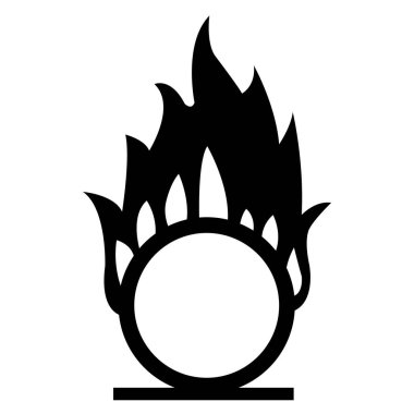 Beyaz Arkaplanda Oksitlenen Madde Sembol İzolasyonu, Vektör Resimleme EPS.10