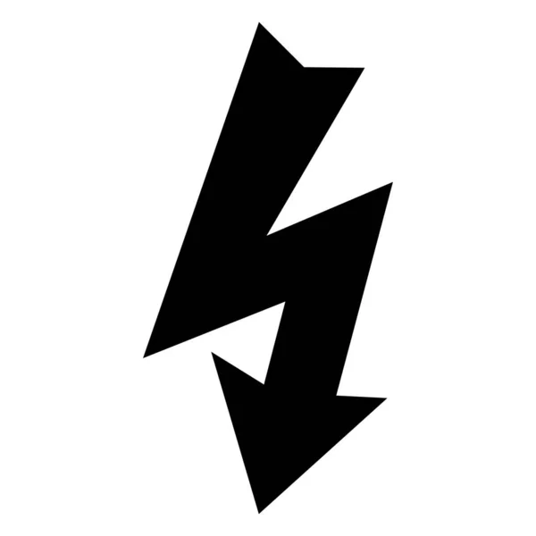 Uwaga High Voltage Symbol Znak Izolować Białym Tle — Wektor stockowy