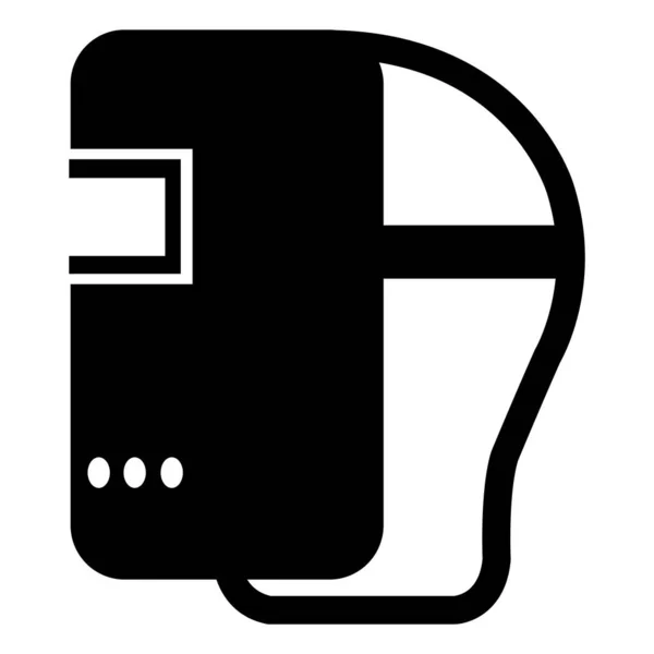 Symbol Wear Welding Helmet Isolate White Background Vector Illustration Eps — стоковый вектор