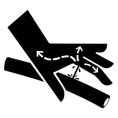 Beyaz Arkaplanda Dikkat Cilt Deliği Hidrolik Çizgi Sembolü İşareti