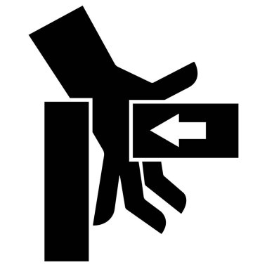 Sağ Sembol İşaretinden El Çarpması Gücü, Vektör İllüstrasyonu, Beyaz Arkaplan Etiketinde İzole EPS10.