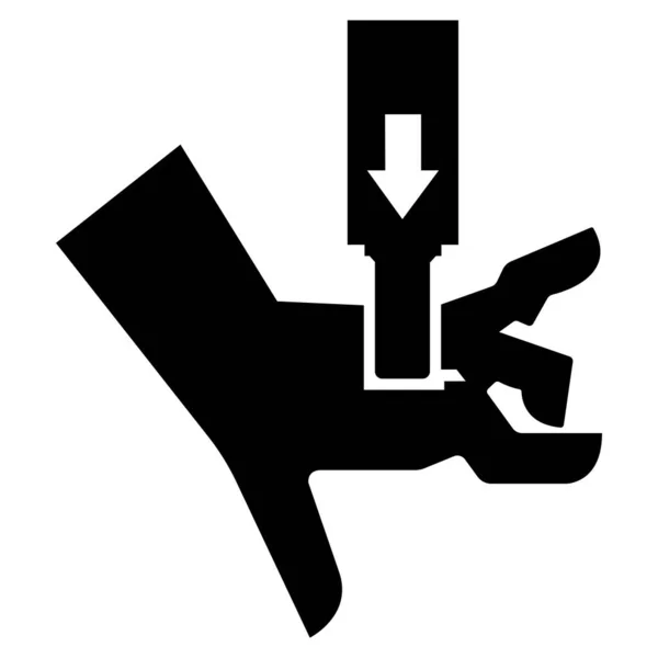 白い背景 ベクトルイラストEps 10上のシンボル記号から手押し力 — ストックベクタ